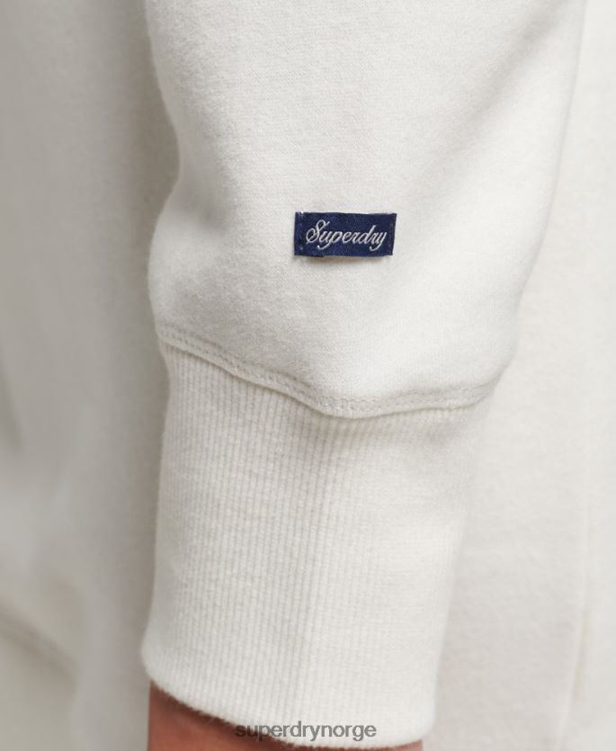 Superdry hvit klær 86P46D2457 stolthet i håndverkskjole med rund hals kvinner