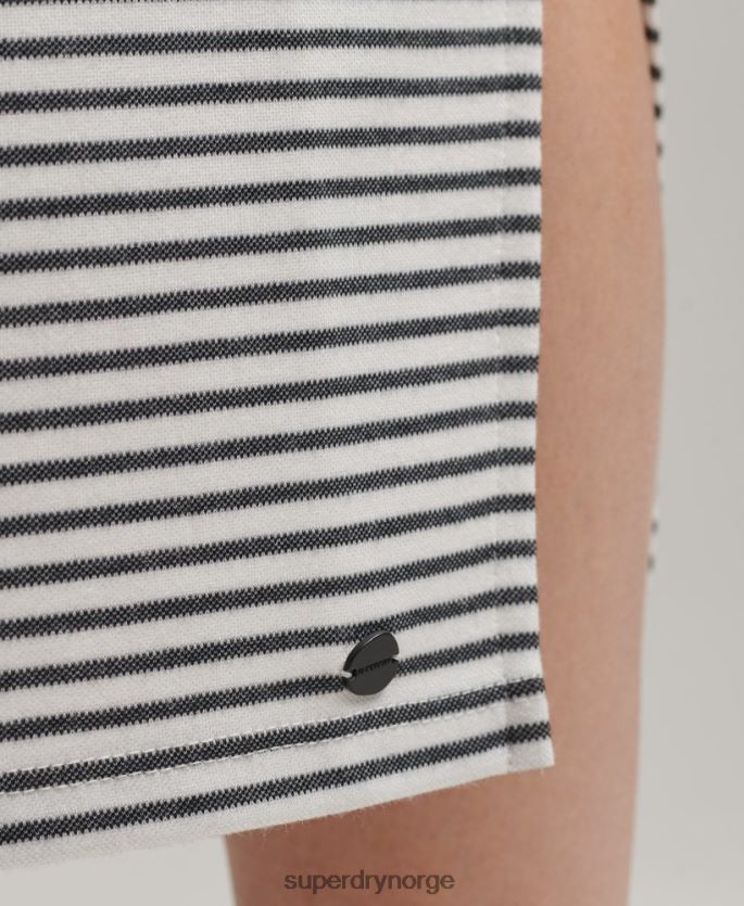 Superdry hvit klær 86P46D2530 midikjole med stropp bak kvinner