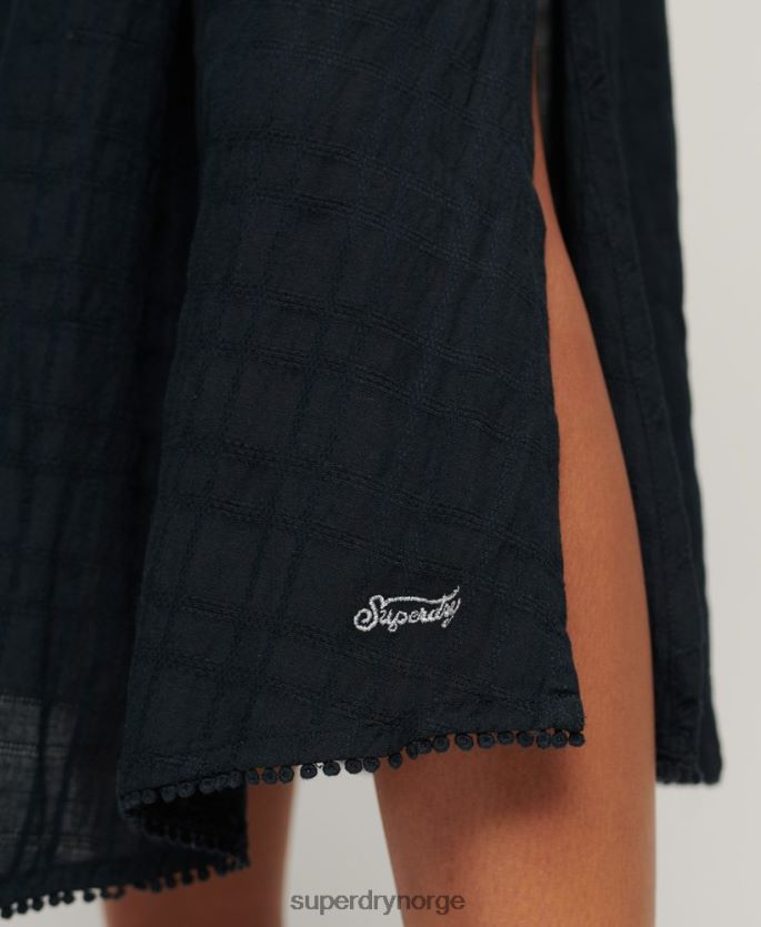 Superdry marinen klær 86P46D1986 vintage lang grime cami kjole kvinner