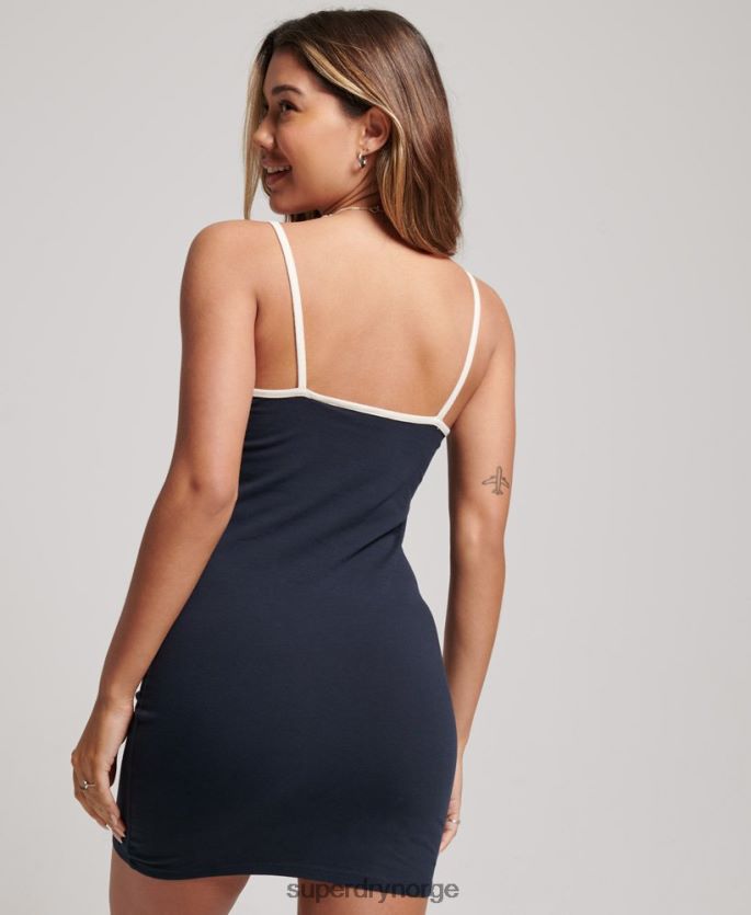 Superdry marinen klær 86P46D2493 vintage jersey cami kjole kvinner