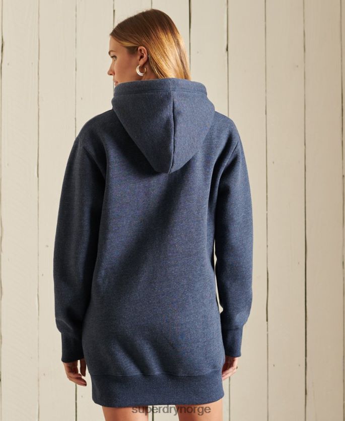 Superdry marinen klær 86P46D2516 vintage logo brodert hettegenser kvinner