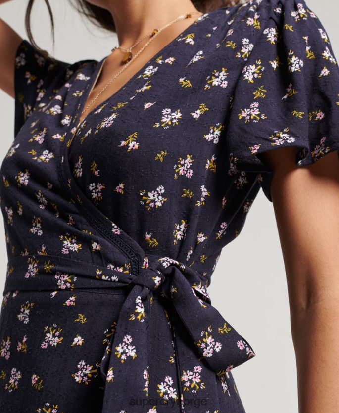 Superdry marinen klær 86P46D2529 vintage minikjole kvinner