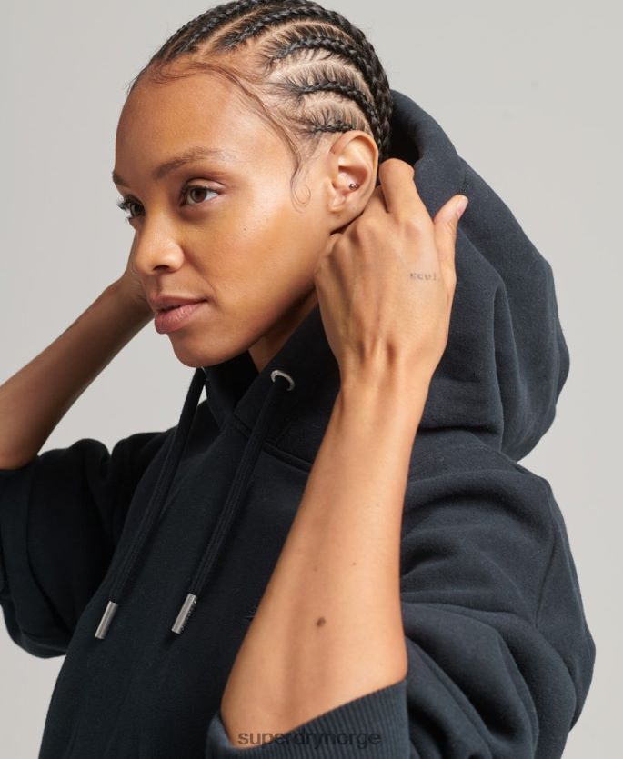 Superdry marinen klær 86P46D6528 svettekjole med brodert logo i økologisk bomull kvinner