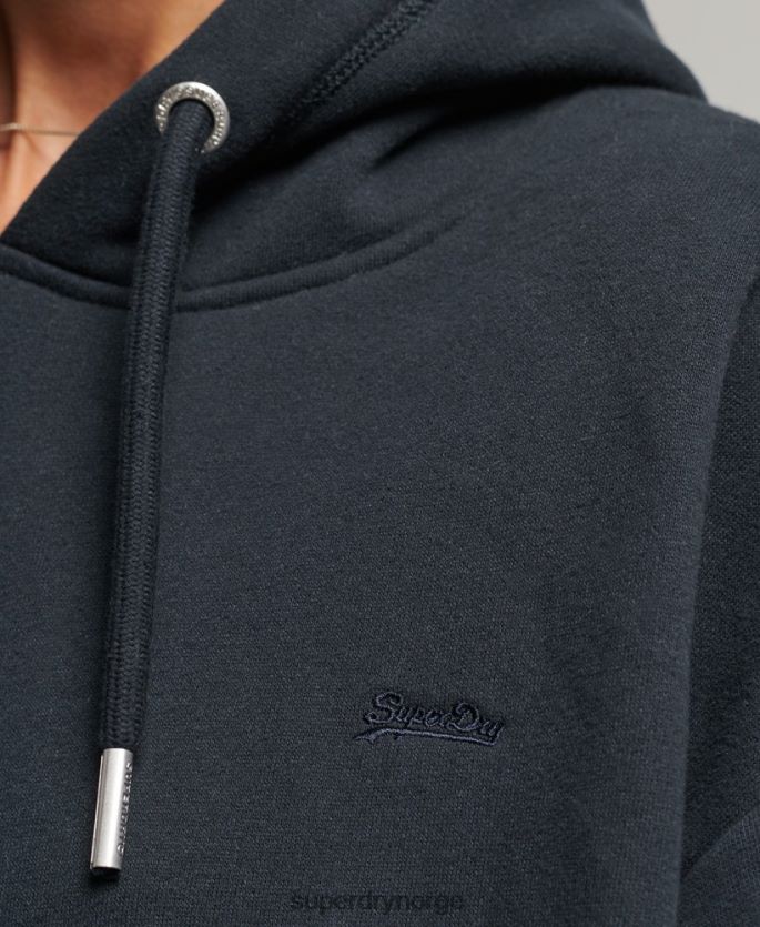 Superdry marinen klær 86P46D6528 svettekjole med brodert logo i økologisk bomull kvinner