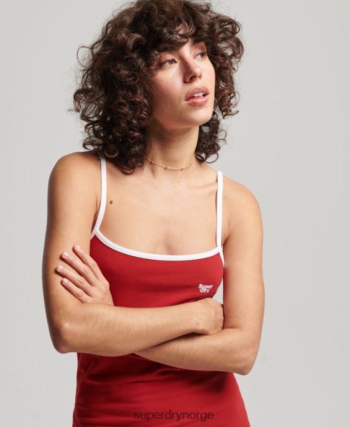 Superdry rød klær 86P46D2507 vintage jersey cami kjole kvinner
