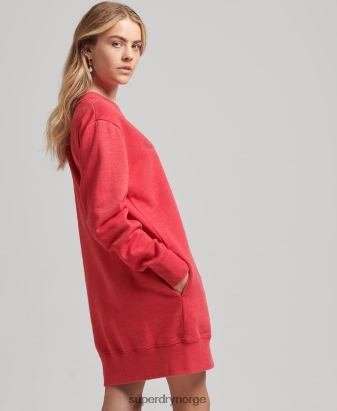 Superdry rød klær 86P46D2553 Cooper klassisk kjole kvinner