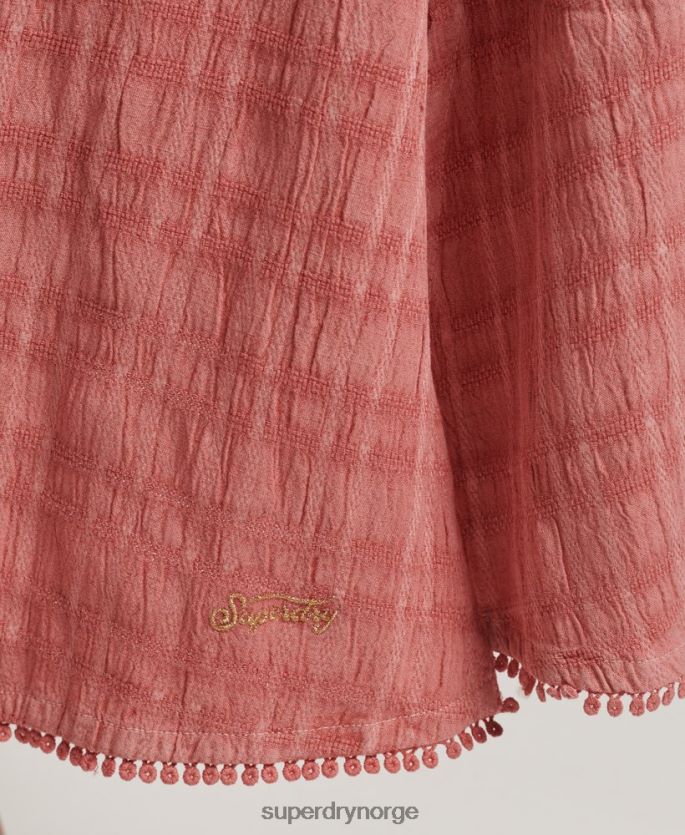 Superdry rosa klær 86P46D2386 vintage lang grime cami kjole kvinner