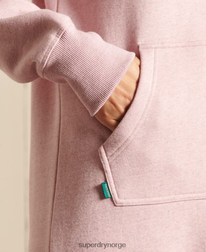 Superdry rosa klær 86P46D2541 vintage logo brodert hettegenser kvinner