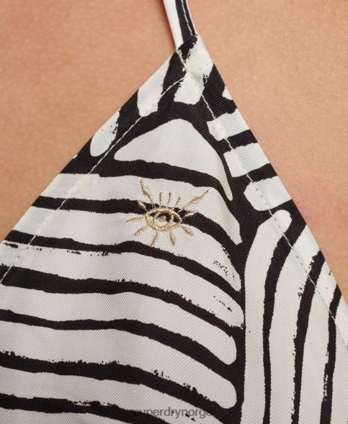 Superdry svart klær 86P46D2322 trykt midi slip kjole kvinner