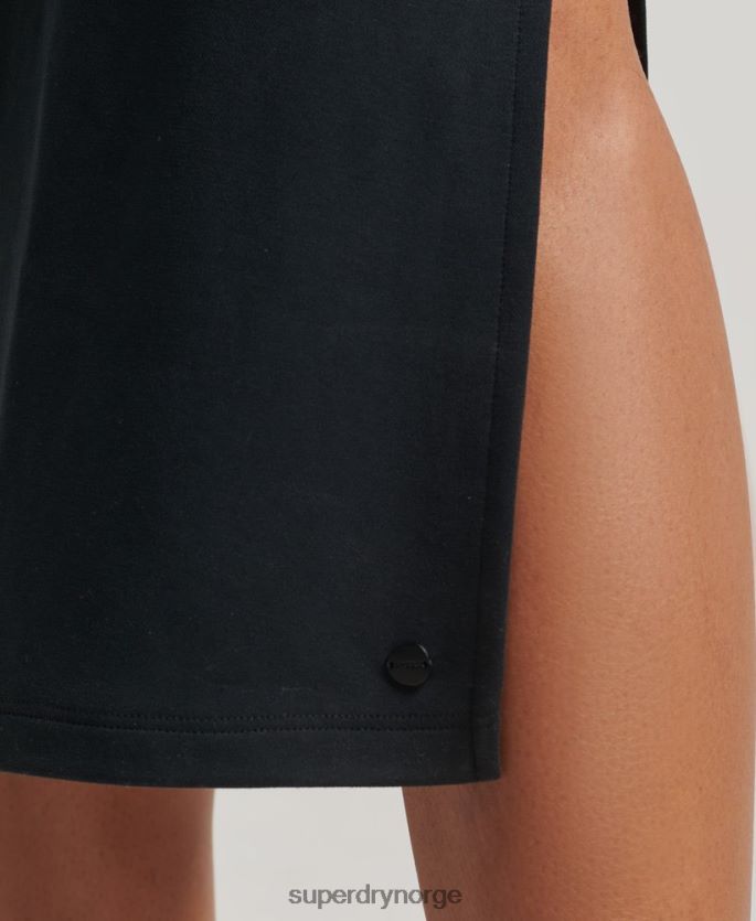 Superdry svart klær 86P46D2358 jersey kjole med åpen rygg kvinner