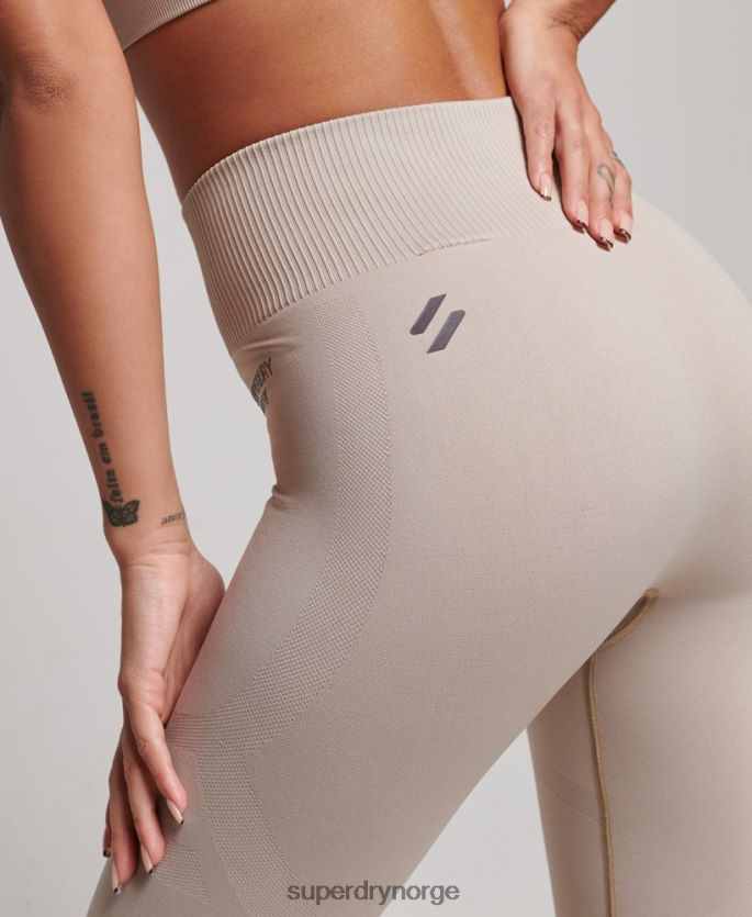 Superdry beige klær 86P46D4043 core sømløse stramme leggings kvinner