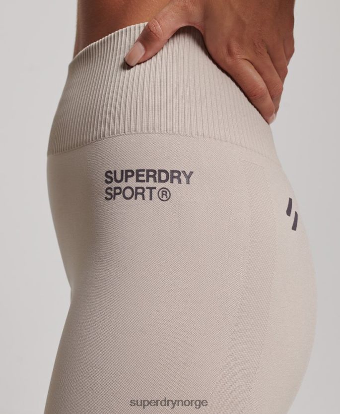 Superdry beige klær 86P46D4043 core sømløse stramme leggings kvinner