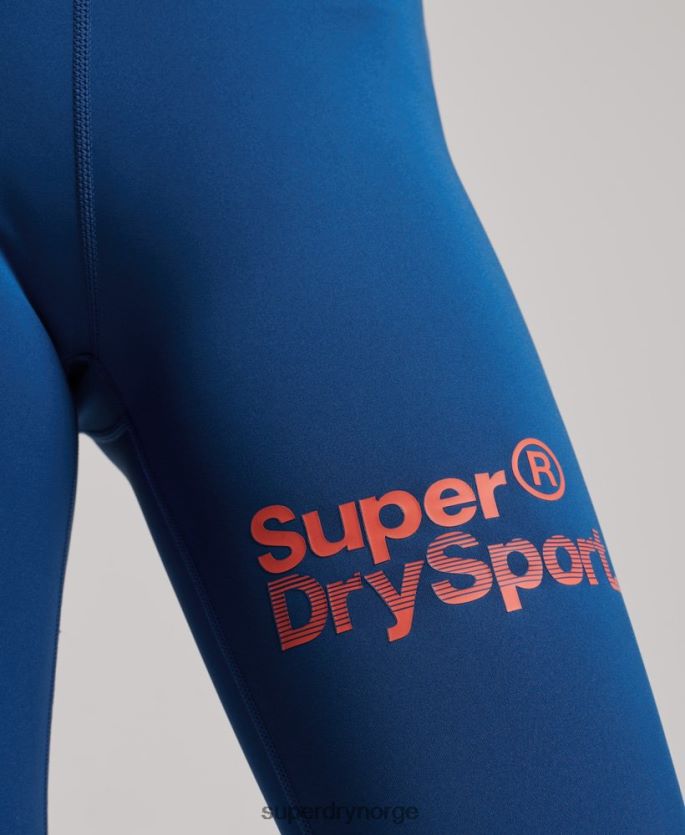 Superdry blå klær 86P46D4056 trening cross 7/8 leggings kvinner