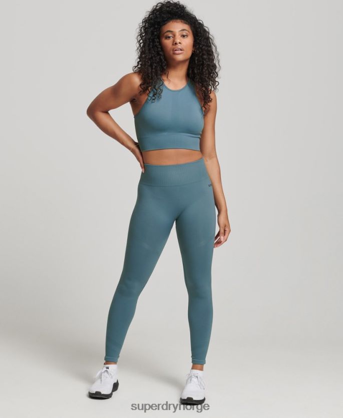 Superdry blå klær 86P46D4064 core sømløse tights kvinner