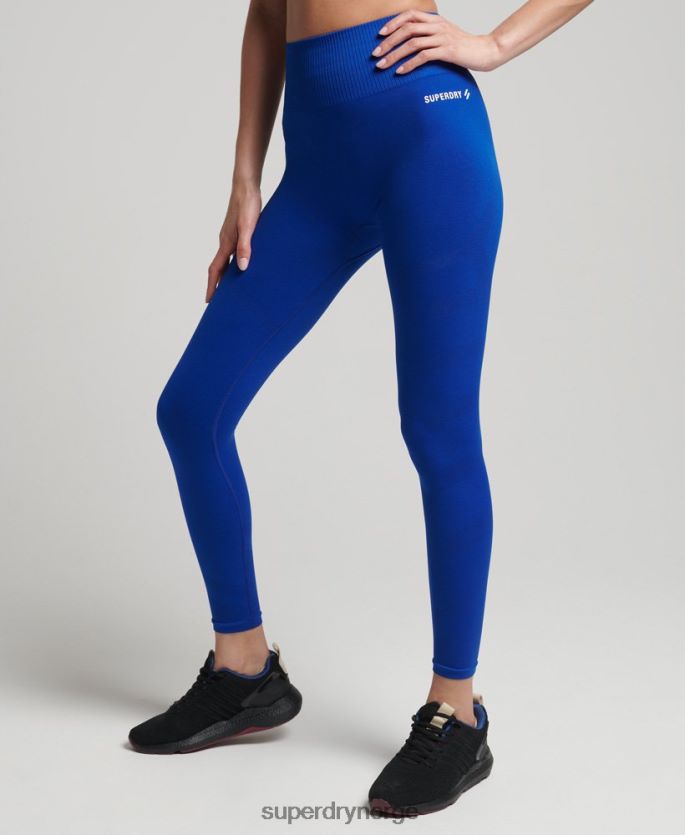 Superdry blå klær 86P46D6320 tren sømløse 7/8 trange leggings kvinner