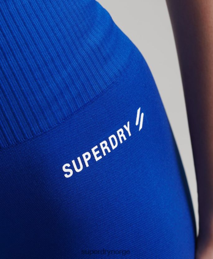 Superdry blå klær 86P46D6320 tren sømløse 7/8 trange leggings kvinner