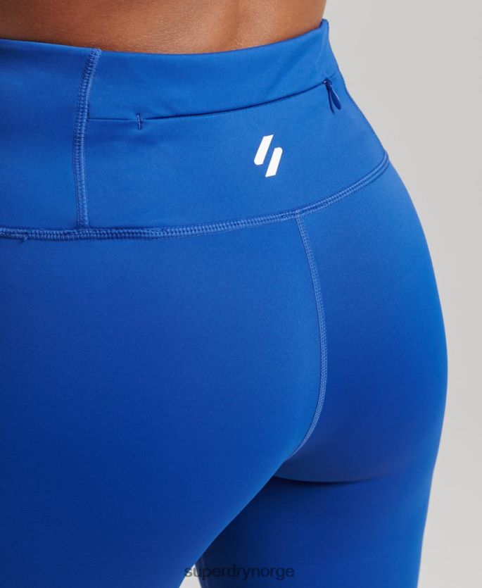 Superdry blå klær 86P46D6336 treningsmesh 7/8 leggings kvinner