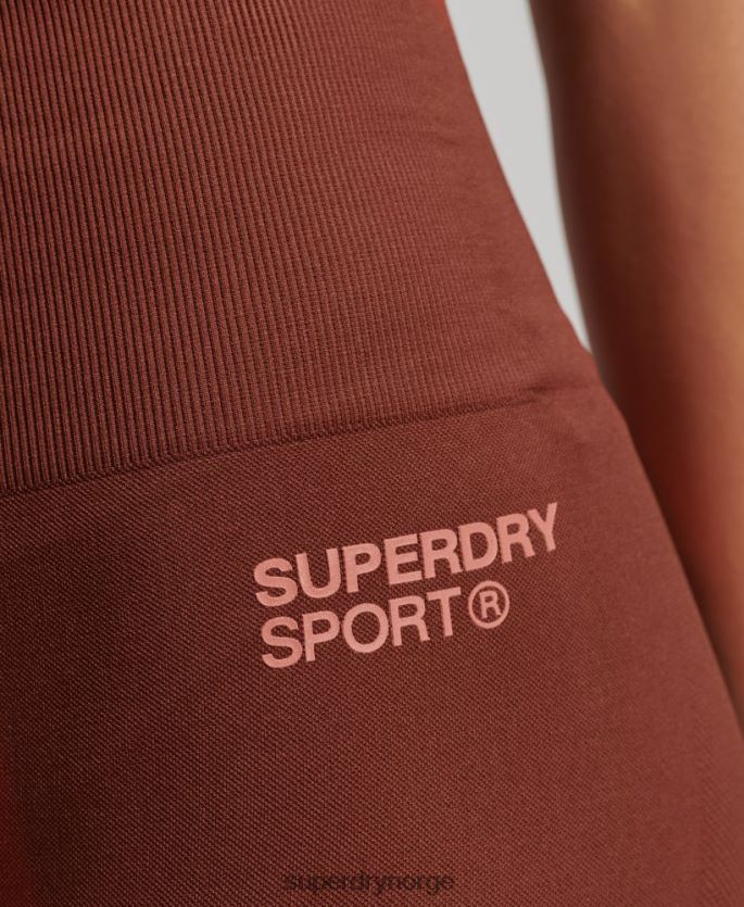 Superdry brun klær 86P46D3124 trange shorts uten sømløs kjerne kvinner