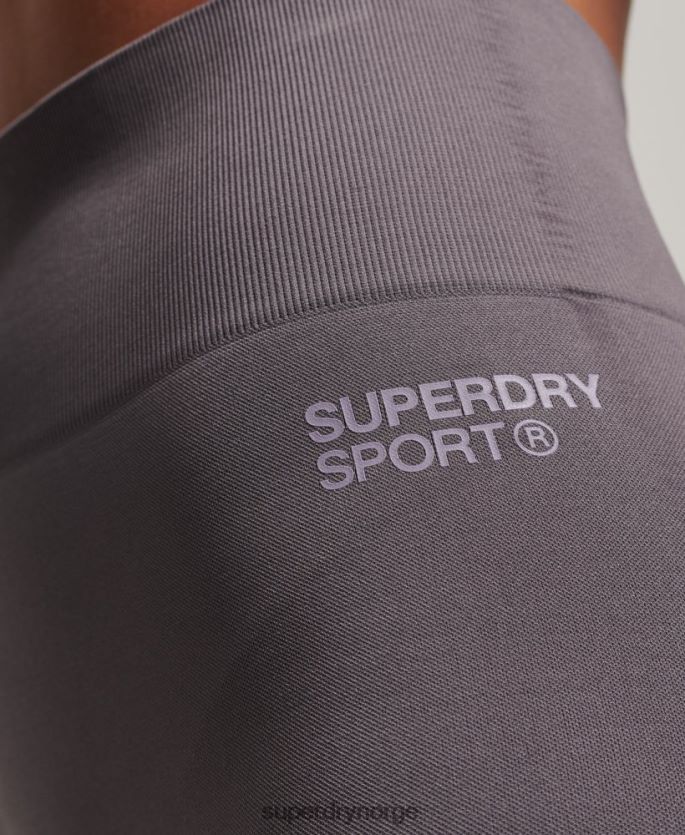 Superdry grå klær 86P46D3148 trange shorts uten sømløs kjerne kvinner