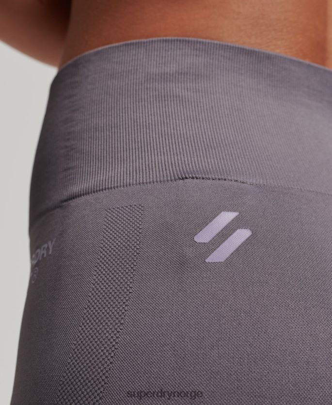 Superdry grå klær 86P46D3148 trange shorts uten sømløs kjerne kvinner
