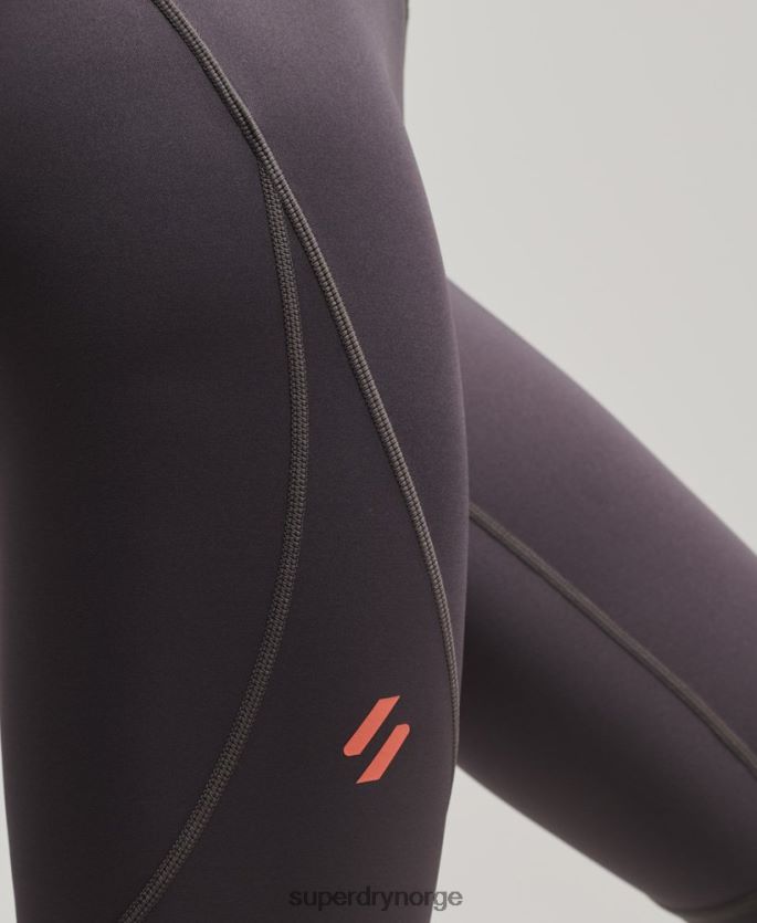 Superdry grå klær 86P46D4060 core 7/8 trange leggings kvinner