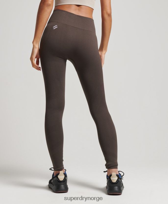 Superdry grå klær 86P46D4069 core sømløse stramme leggings kvinner
