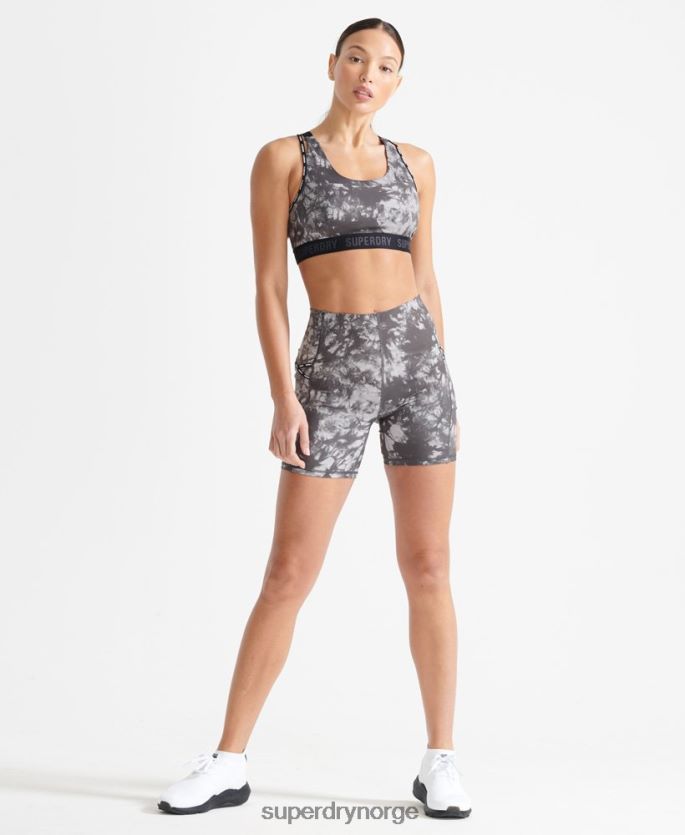 Superdry grå klær 86P46D6343 kjøre trange shorts kvinner