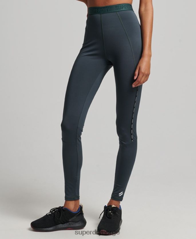 Superdry grønn klær 86P46D4072 elastiske leggings av togmerke kvinner