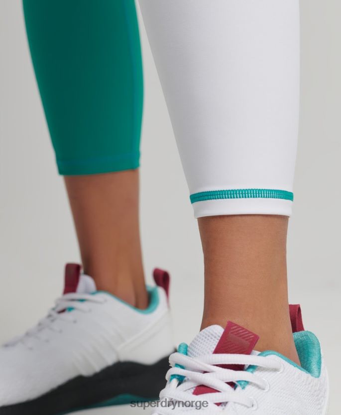 Superdry grønn klær 86P46D4089 trening grafisk 7/8 leggings kvinner