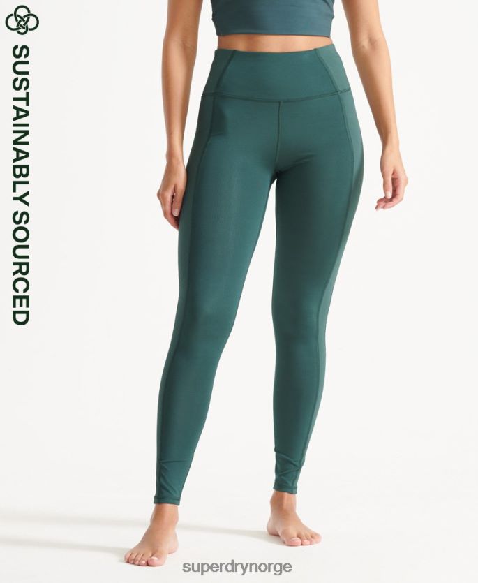 Superdry grønn klær 86P46D4090 flex ribbet tights kvinner