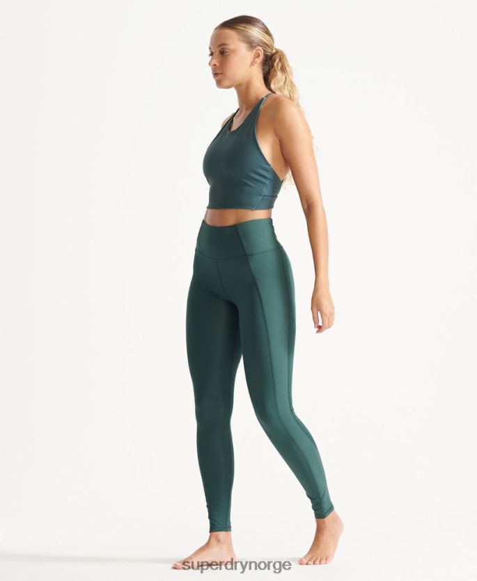 Superdry grønn klær 86P46D4090 flex ribbet tights kvinner