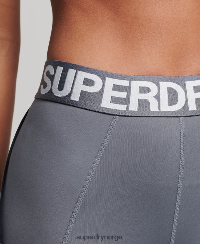 Superdry lilla klær 86P46D4077 train branded elastiske trange leggings kvinner