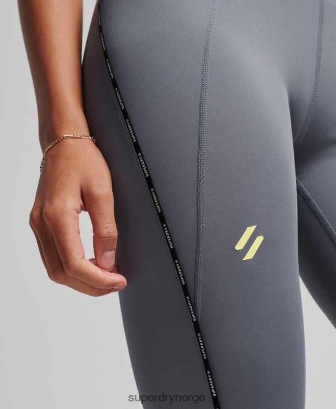 Superdry lilla klær 86P46D4077 train branded elastiske trange leggings kvinner