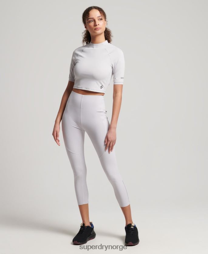 Superdry lysegrå klær 86P46D6334 kjøre 7/8 trange leggings kvinner