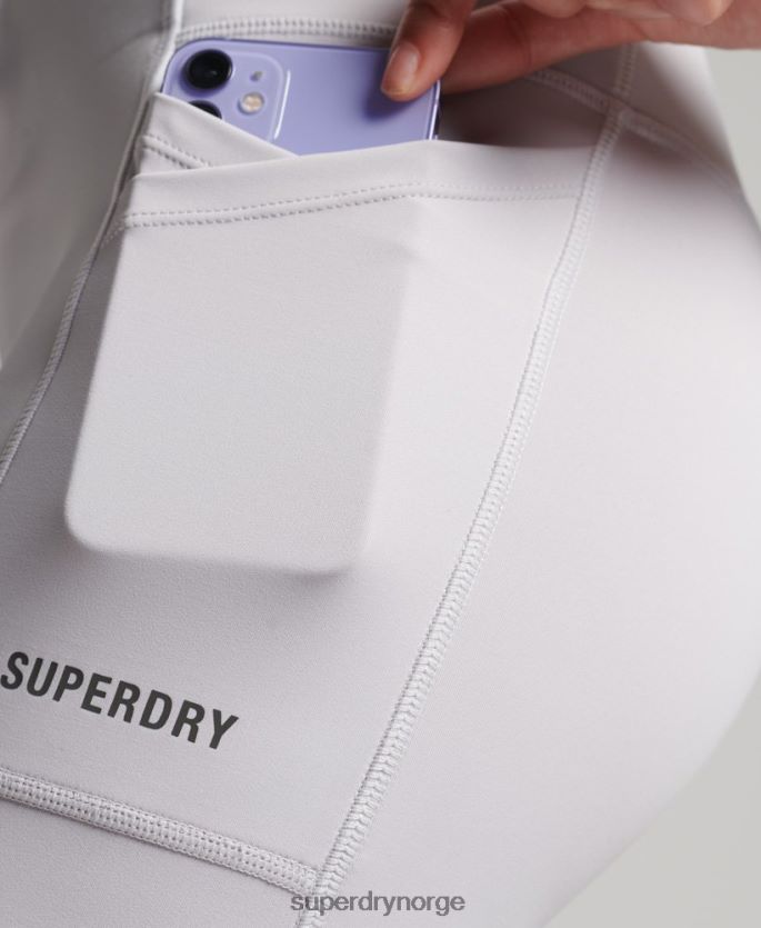 Superdry lysegrå klær 86P46D6334 kjøre 7/8 trange leggings kvinner