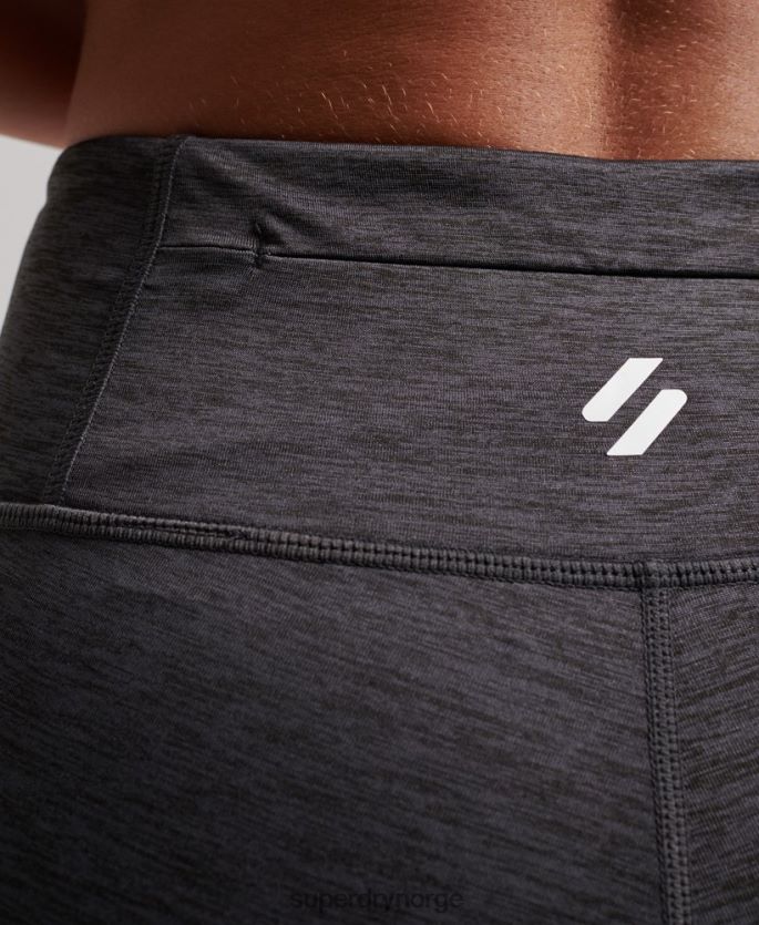 Superdry mørk grå klær 86P46D4041 trening 7/8 mesh legging kvinner
