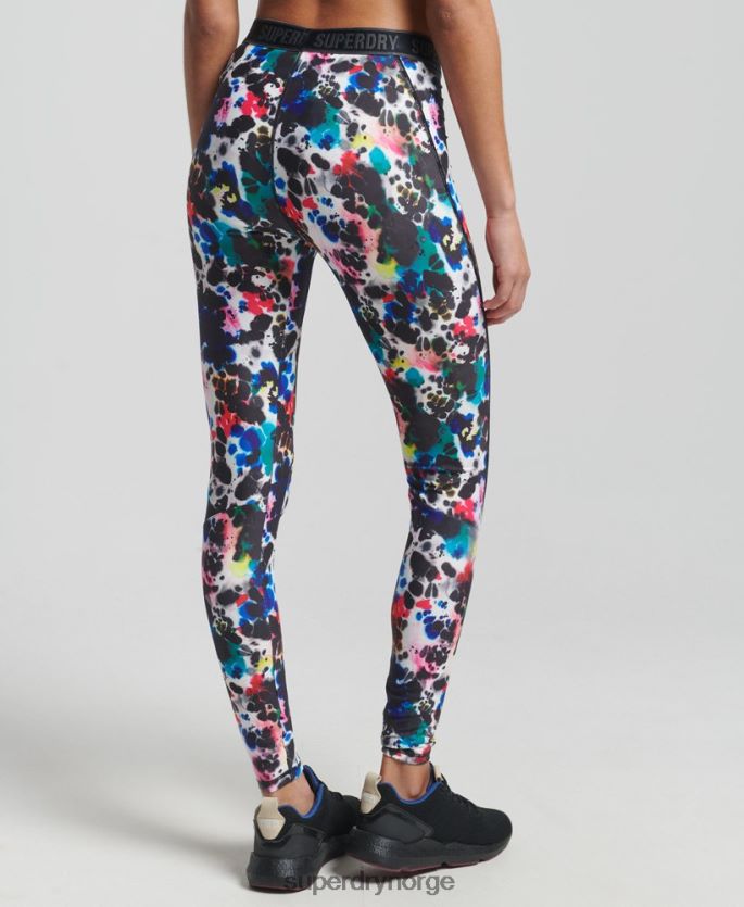 Superdry multi klær 86P46D6322 train branded elastiske trange leggings kvinner