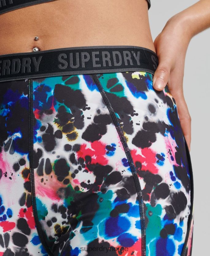 Superdry multi klær 86P46D6322 train branded elastiske trange leggings kvinner