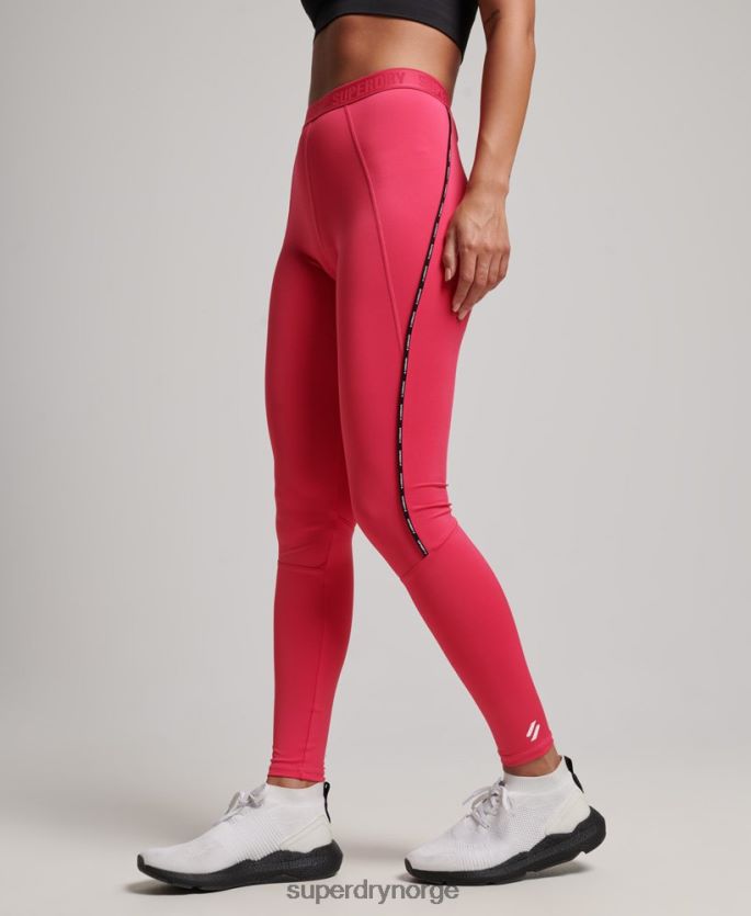 Superdry rosa klær 86P46D4059 elastiske leggings av togmerke kvinner