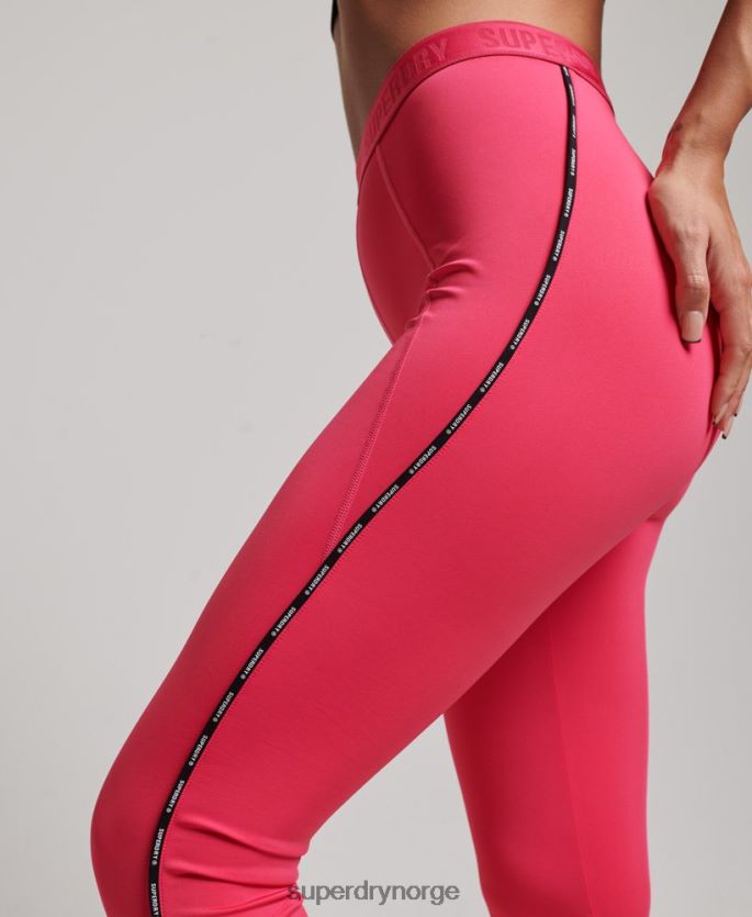 Superdry rosa klær 86P46D4059 elastiske leggings av togmerke kvinner