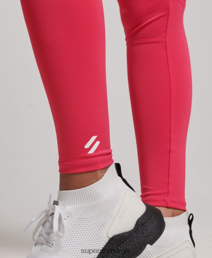 Superdry rosa klær 86P46D4059 elastiske leggings av togmerke kvinner