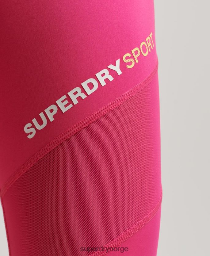 Superdry rosa klær 86P46D4075 trening 7/8 mesh legging kvinner