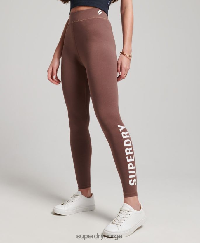 Superdry støvete klær 86P46D4091 kjerne leggings med høy midje kvinner