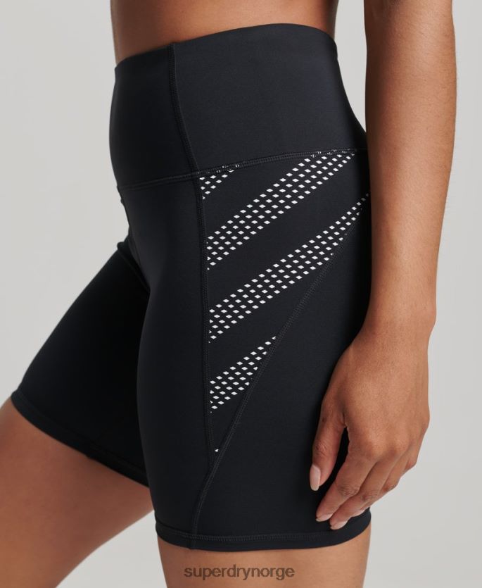 Superdry svart klær 86P46D3134 6-tommers trange shorts kvinner