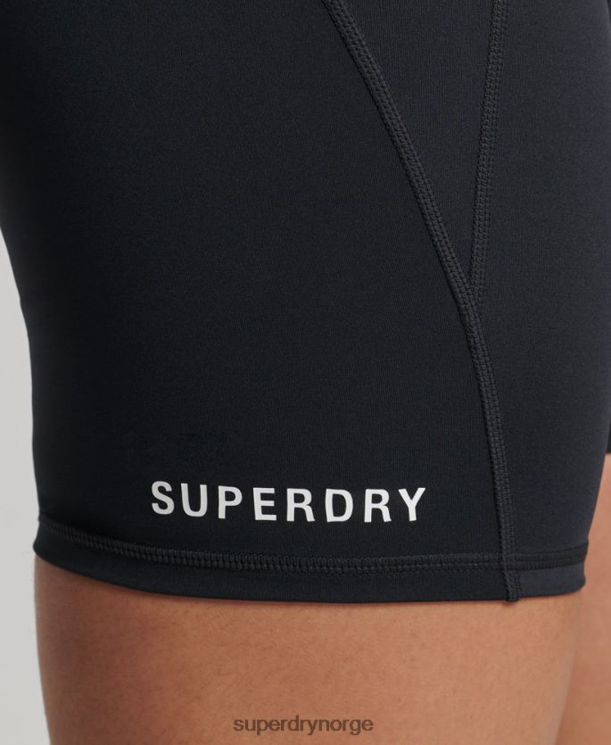 Superdry svart klær 86P46D3134 6-tommers trange shorts kvinner