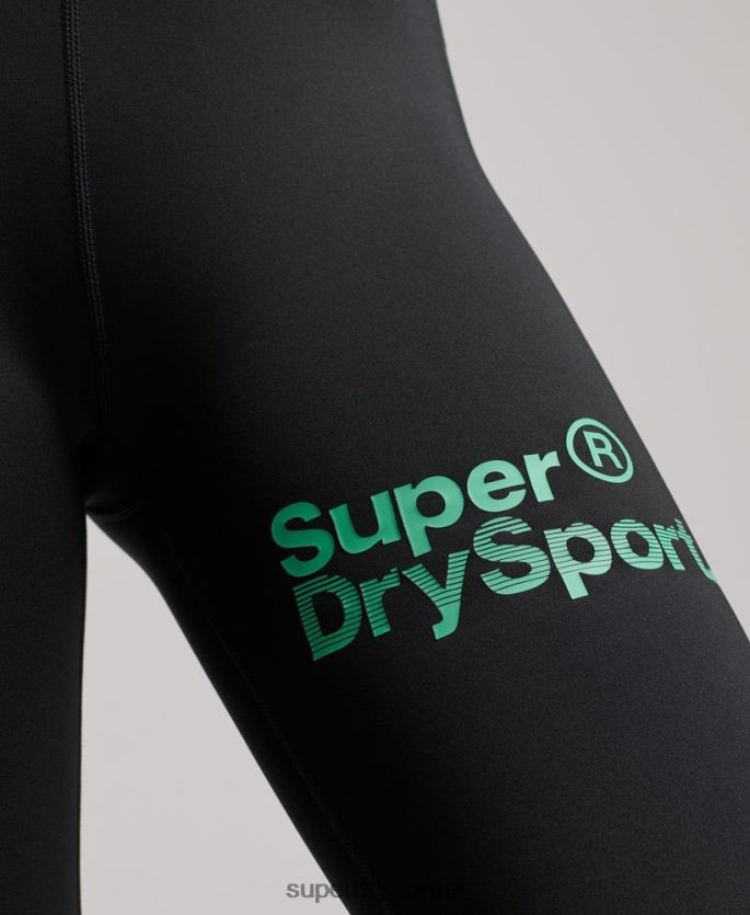 Superdry svart klær 86P46D4046 trening cross 7/8 leggings kvinner