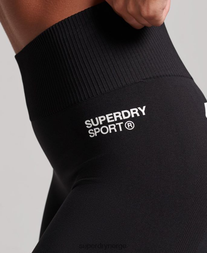 Superdry svart klær 86P46D4051 core sømløse stramme leggings kvinner