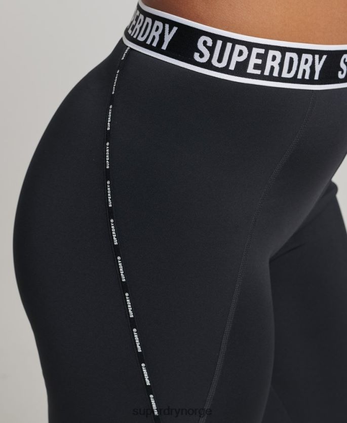 Superdry svart klær 86P46D4086 elastiske leggings av togmerke kvinner