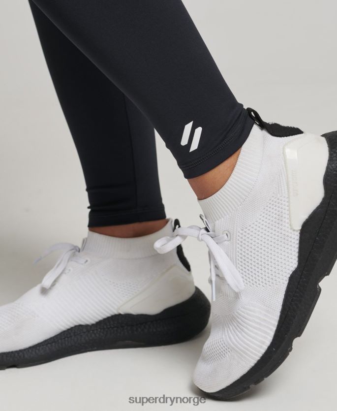 Superdry svart klær 86P46D4086 elastiske leggings av togmerke kvinner