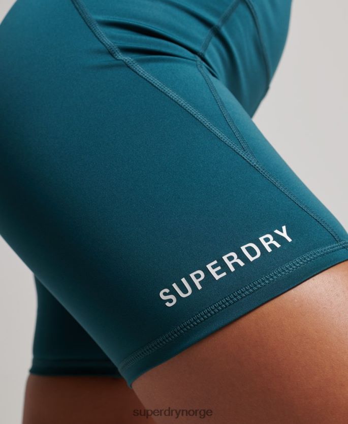 Superdry turkis klær 86P46D3135 6-tommers trange shorts kvinner